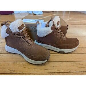 Women's New Kuru Atom Lumi 7  M Waterproof Suede Sherpa Chestnut Brown Boot